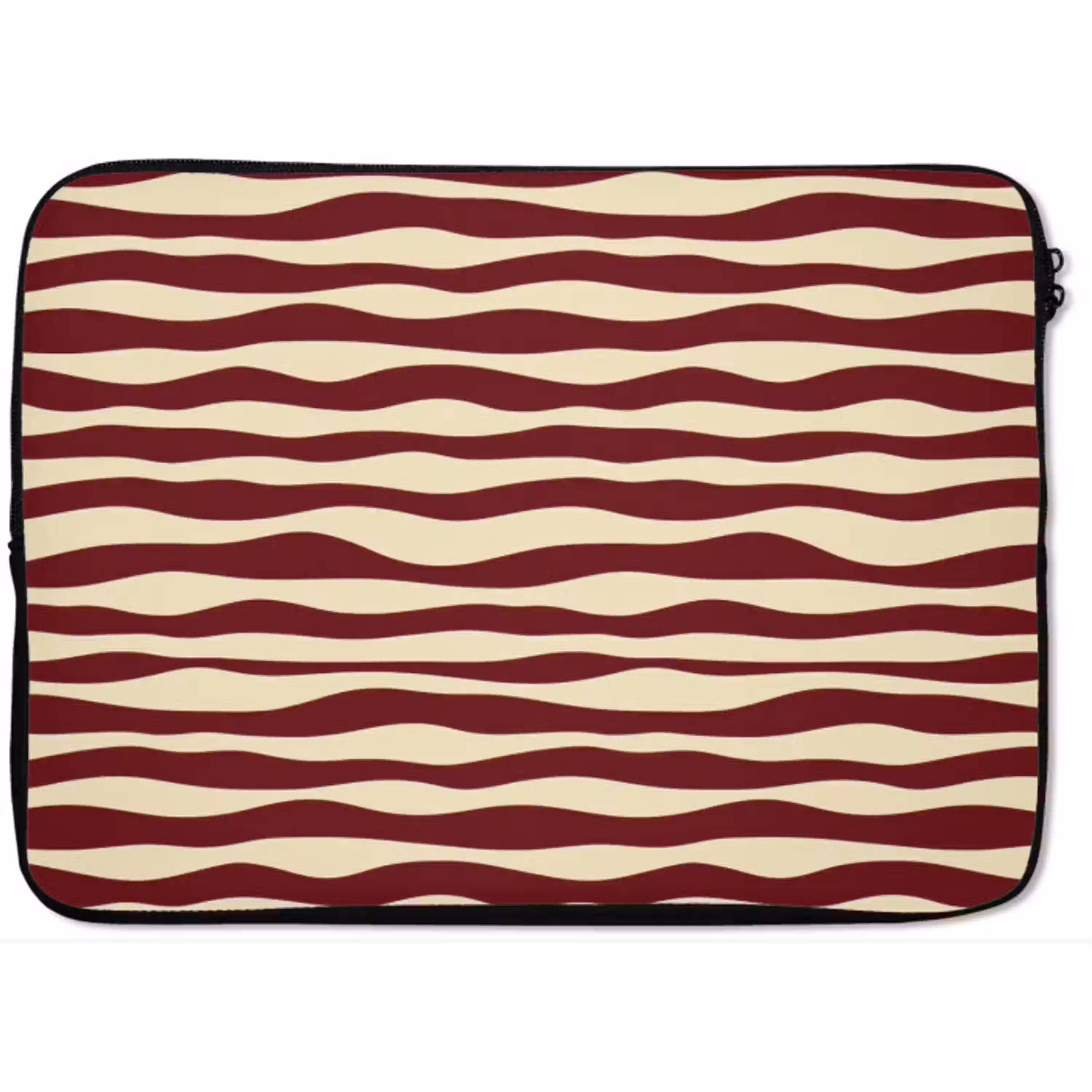 Golven - Rood - Patroon - Crème laptophoes neopreen klein 279 -zkaufland3dotto