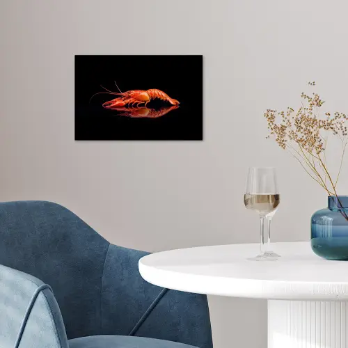 Kreeft - Oranje - Zwart - Opvallend poster papier klein -sfeer3