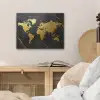 Wereldkaart - Goud - Marmer PET vilt klein -sfeer3