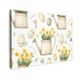 Gieter - Bloemen - Eieren Tuinposter op houten frame 2 cm dik klein -3d