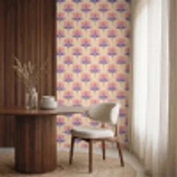 Botanisch - Patroon - Pastel Behang Vlies klein 1076 -sfeer1