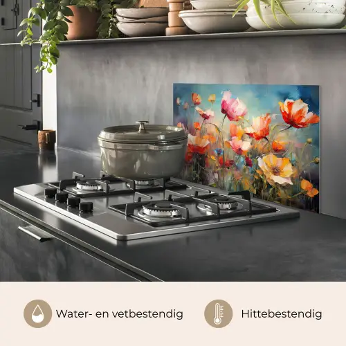 Bloemen - Watercolor - Kunst - Botanisch - Natuur keuken achterwand spatscherm klein -usp_NL