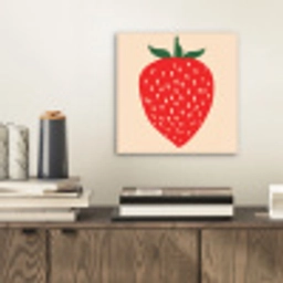 Aardbei - Rood - Modern - Boho aluminium wit klein -sfeer1