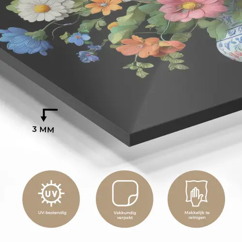 Vaas - Boeket - Bloemen - Kleur plexiglas 5mm klein -sfeer2