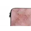 Roze - Kwarts - Goud - Marmer laptophoes neopreen klein 279 -detail