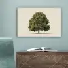Eikenboom - Groen - Lichte achtergrond canvas 2cm klein -sfeer4