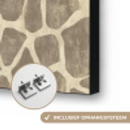 Giraf - Patroon - Beige - Bruin Textielframe zwart klein 947 -USP_ophangsysteemNL