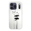Bladeren - Zwart - Lotusbloem - Minimalitisch Telefoonhoesje iPhone 17 Pro klein -3d