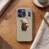 Olifant - Witte bloemen - Kindvriendelijk Telefoonhoesje iPhone 17 Pro klein -sfeer1
