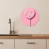 Snoep - Lolly - Hart- Roze KitchenYeah - Keuken - Wandcirkel Forex klein -sfeer3