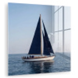 Zeilboot - Zee - Blauw plexiglas 5mm klein -zzzproduct_nieuw