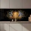 Tijger - Zwart - Dier keuken achterwand 2 middel zz_3dshopping