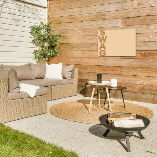 Swag - Bruin - Beige Tuinposter op houten frame 2 cm dik klein -sfeer2