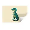 Dinosaurus - Turquoise - Stekels Muursticker klein -3d