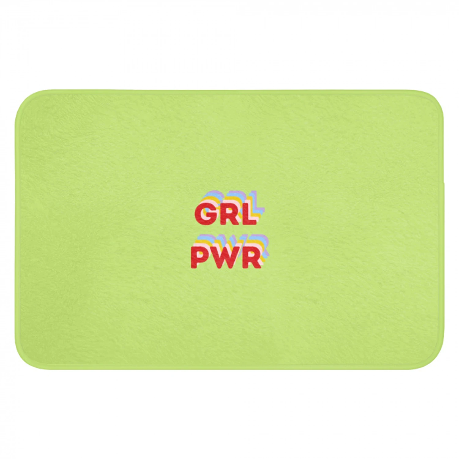 Grl pwr - Groen - Rood - 3D Badmat klein -3d