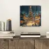 Kerstfeest - Dorp - Donker plexiglas 5mm klein -sfeer1