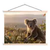 Koala - Bladeren - Ochtendlicht textielposter latten blank klein -3d