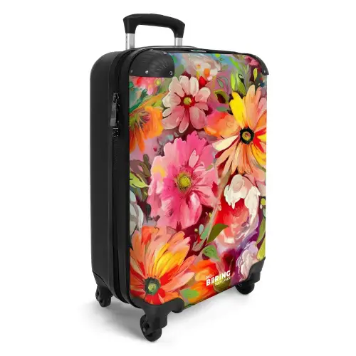 Bloemen - Kunst - Schilderij - Botanisch NBS - Handbagage koffer - Kinderen Unisex middel -productfoto_3d