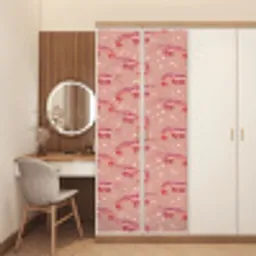 Garnalen - Stippen - Roze deurposter klein 289 -sfeer3