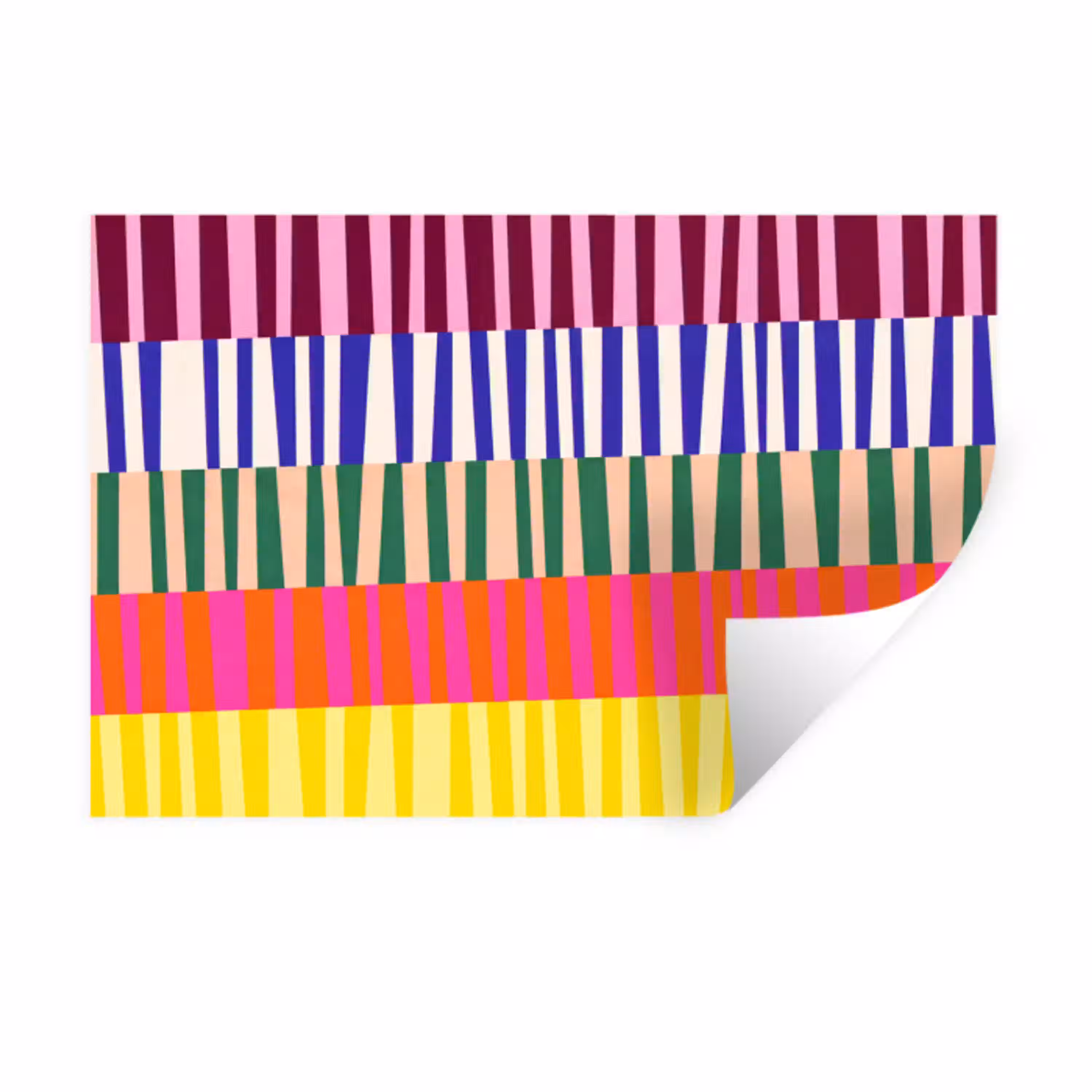 Patroon - Strepen - Abstract - Modern - Kleurrijk Muursticker klein -3d