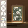 Bloemen - Takken - Wit - Klassiek Light Box met kabel (Tafellamp) klein -USP_NL