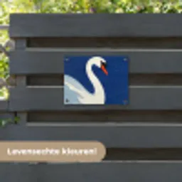 Zwaan - Wit - Snavel - Illustratie tuinposter los doek klein -sfeer3