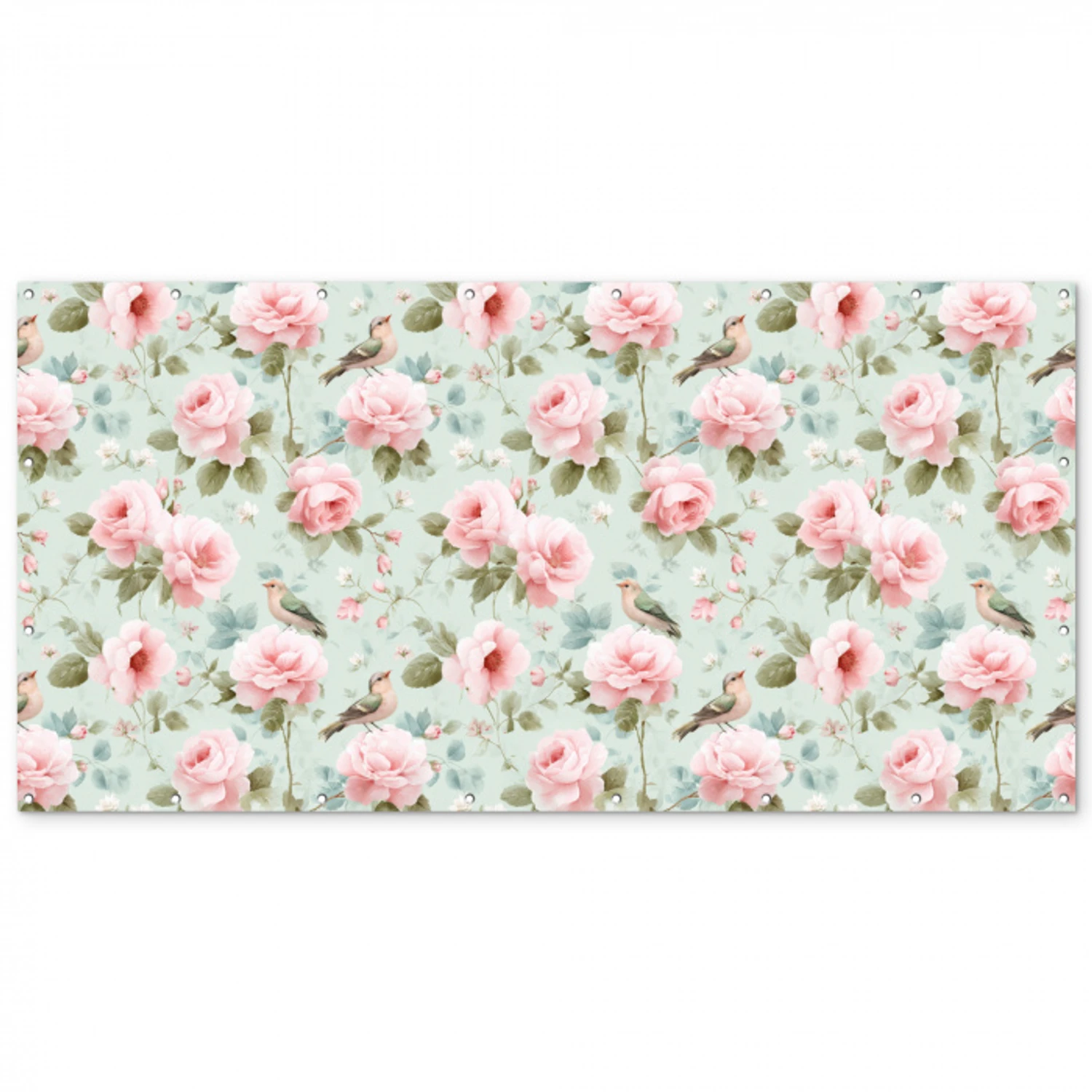 Rozen - Vogels - Pastel - Kleurrijk Balkonbeschermer Duitsland klein 596 -zz_3d