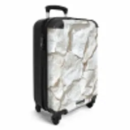 Structuur - Rots - Wit NBS - Handbagage koffer - Volwassenen Unisex middel -productfoto_3d