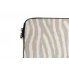 Abstract - Zebra - Beige laptophoes neopreen klein 279 -detail