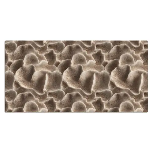 Waaiervorm - Beige - Vezel textuur Muismat XXL klein 681 -3d_leeg