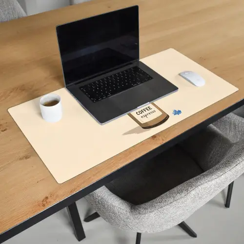 Coffee - Blik - Minimalistisch - Bloemen Muismat XXL klein -sfeer1