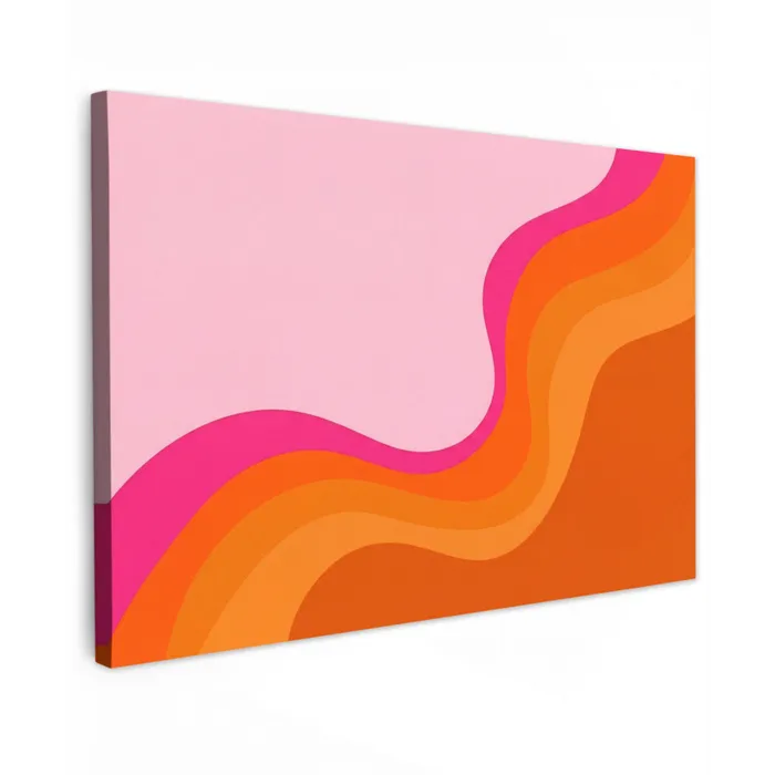 Retro - Waves - Kleurrijk canvas 2cm klein -z3d