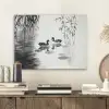 Eenden - Waterlelies - Riet - Zwart PET vilt klein -sfeer1