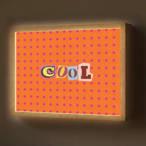 Cool - Stippen - Oranje Light Box met batterij (Wandlamp) middel -z3d_website