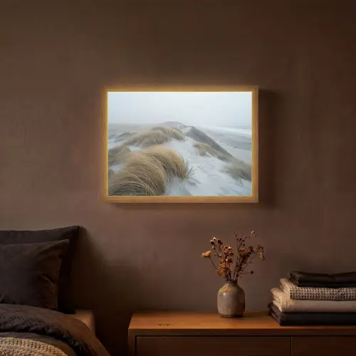 Duinen - Strand - Planten - Natuur Light Box met batterij (Wandlamp) middel -sfeer4