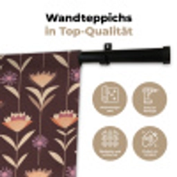 Elegant - Retro - Bruin Wandkleed katoen klein 269 -tsfeer2_DE