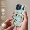 Bloesem - Bladeren - Lichtblauw Telefoonhoesje iPhone 17 Pro klein -sfeer3_NL