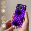 Gaming - Ruiten - Neon - Paars Telefoonhoesje iPhone 17 Pro klein -sfeer3_NL