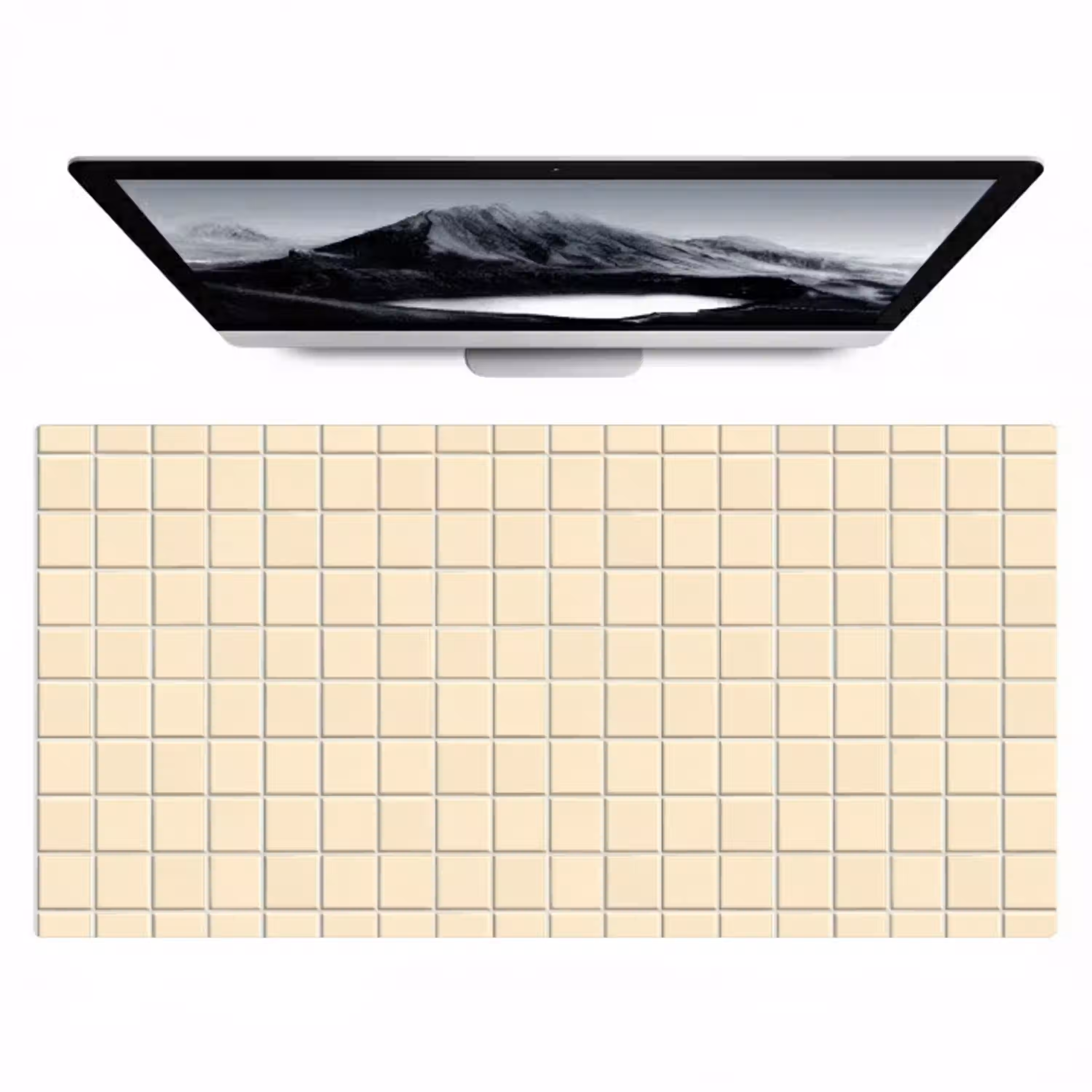 Patroon - Tegels - Gebroken - Wit Muismat XXL klein 681 -zzz3d