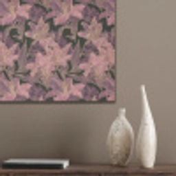 Lelies - Patroon - Paars - Goud PET vilt klein 837 -sfeer6_closeup