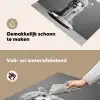 Alpaca - Pasta - Zwart - Wit - Grappig - Dieren Inductie beschemer met haakjes klein -ky-schoon-nl