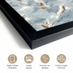 Wolken - Kraanvogels - Blauw fotolijst zwart zonder passe partout klein 224 -sfeer2