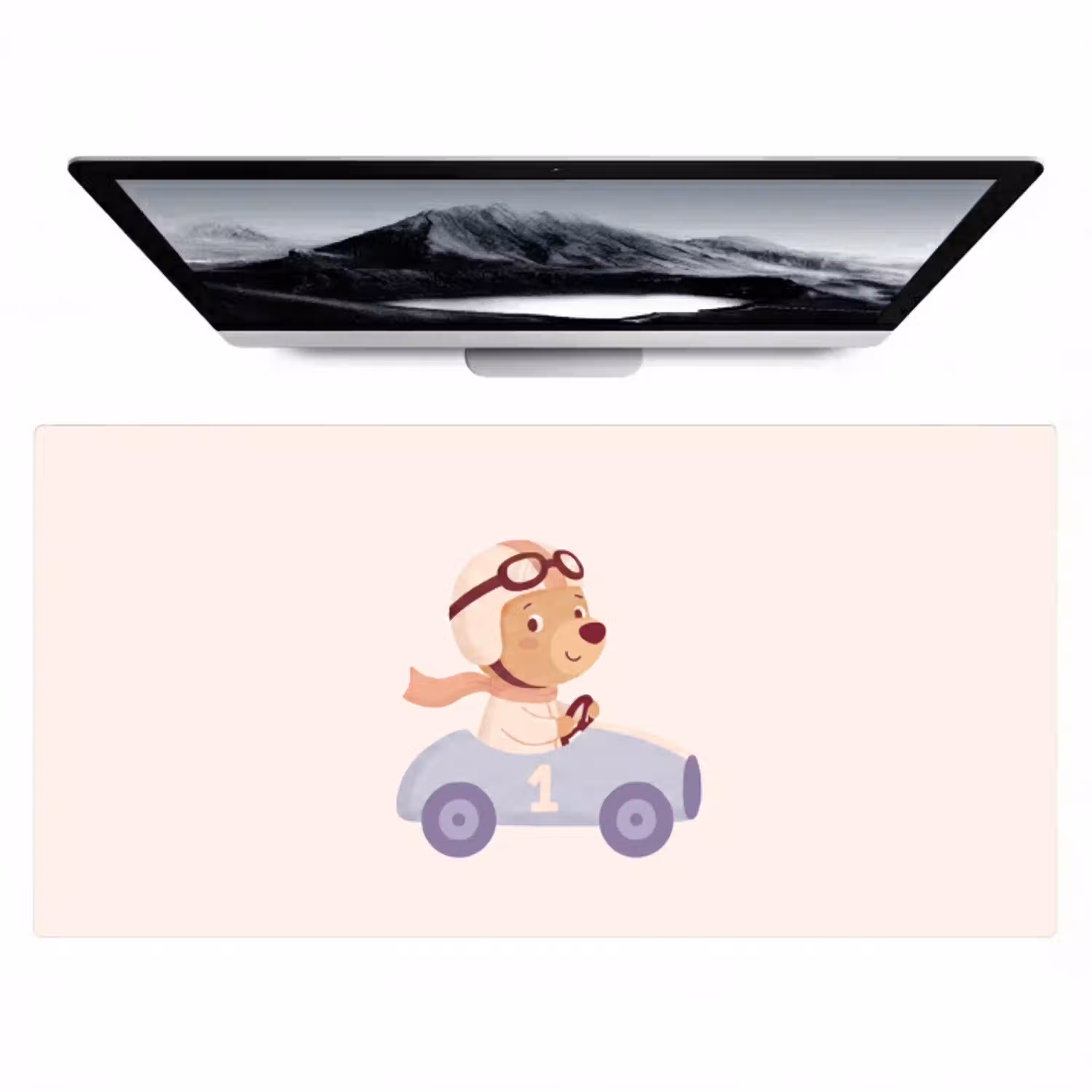 Beer - Auto - Kinderkamer - Cartoon - Speels Muismat XXL klein -zzz3d