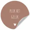 Pluk het geluk - Spreuken - Quotes Wandcirkel behangsticker klein -3d