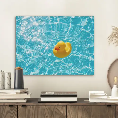 Badeend - Dobberen - Blauw PET vilt klein -sfeer1