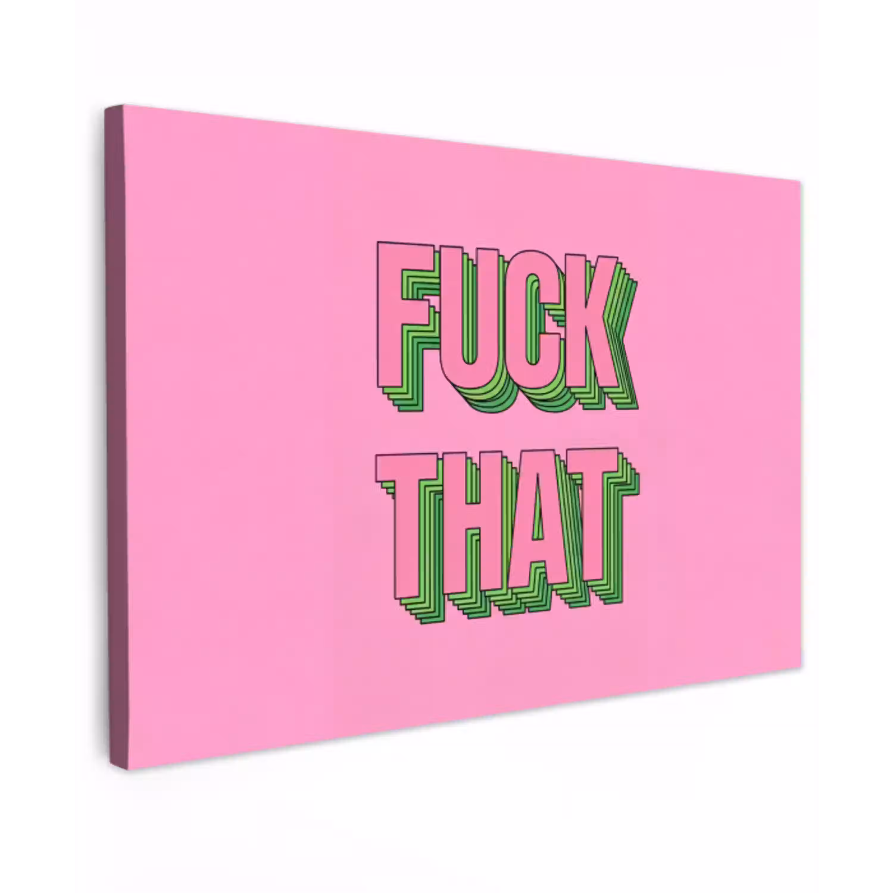 Tekst - Bold - Roze canvas 2cm klein -z3d