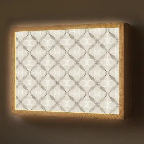 Grafisch - Patroon - Grijs Light Box met batterij (Wandlamp) middel 907 -z3d_website