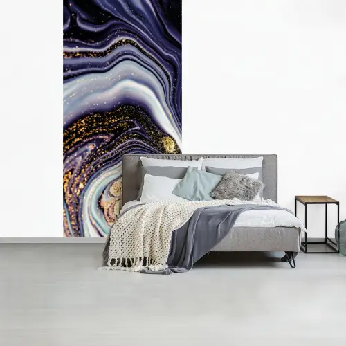 Marmer - Paars - Luxe - Marmerlook - Glitter fotobehang vinyl groot -slaapkamer