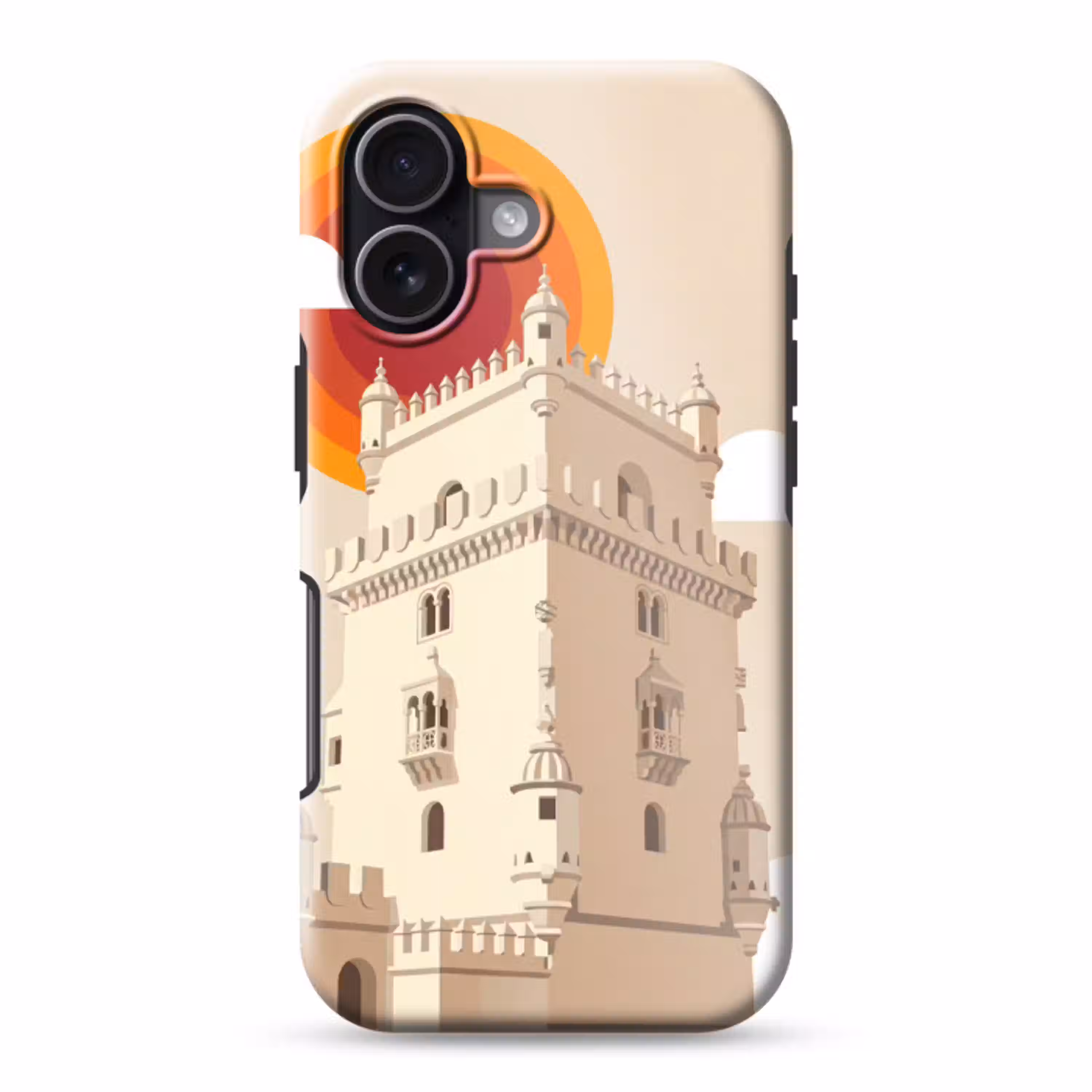 Toren - Rivier - Architectuur - Modern - Oranje Toughcase MagSafe Apple iPhone 17 klein -3d