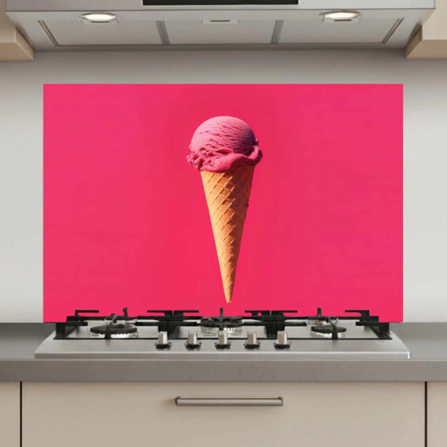 Schepijs - Roze - Hoorntje keuken achterwand spatscherm klein -3d_website
